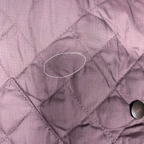 Eddie Bauer Quilted Jacket Medium Mauve Purple Fall Layering Classic Core Style - Picture 6 of 13